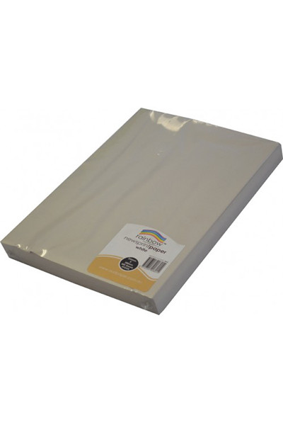 Rainbow Newsprint Paper - White (255x380mm, 49gsm): Pack of 500