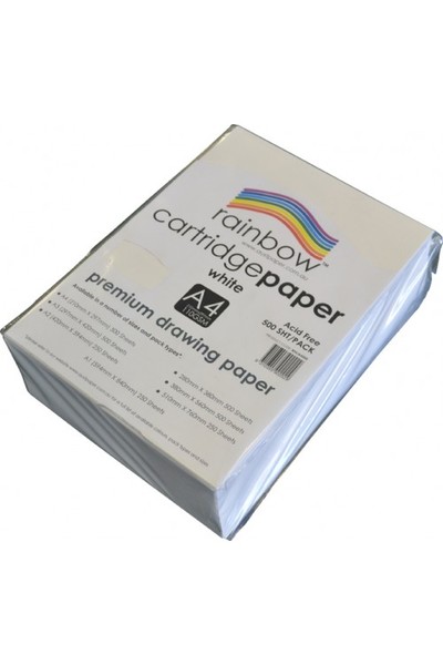 Rainbow Premium (White) Cartridge Paper - A4 (110gsm): Pack of 500