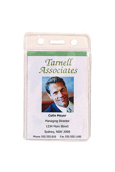 ID Card Holder Pouch Soft: Portrait - Pack of 10