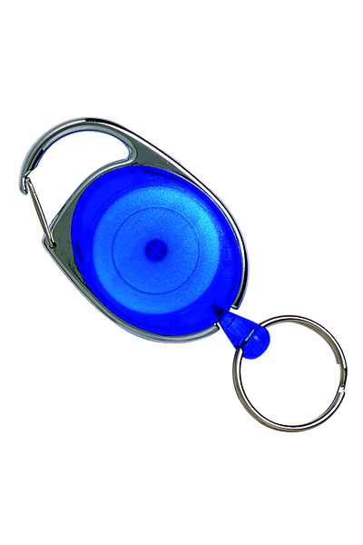 Snap Lock Retractable Key Holder - Blue
