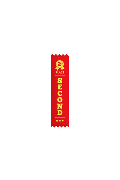 NYDA Plain Ribbons 2nd Place (Pack of 100)