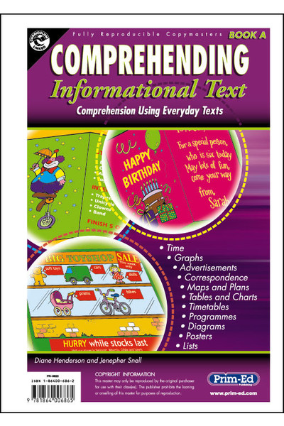 Comprehending Informational Text - Book A: Ages 5-6