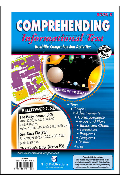 Comprehending Informational Text - Book D: Ages 8-9