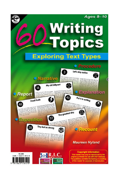 60 Writing Topics - Ages 8-10
