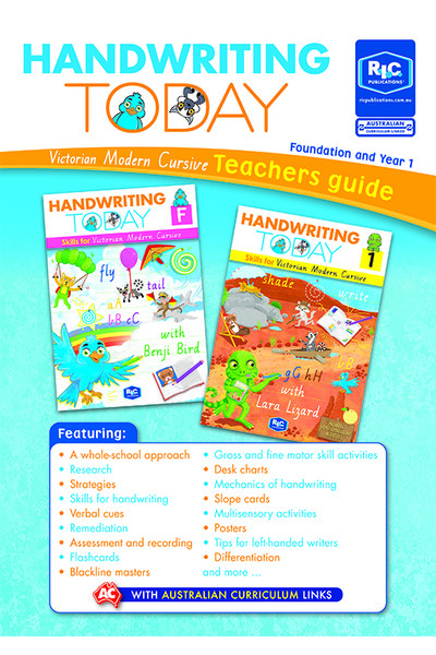 Handwriting Today (VIC Modern Cursive) - Teacher Guide: Foundation & Year 1