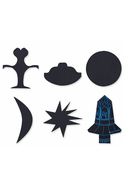 Scratch Space Shapes - Pack of 30