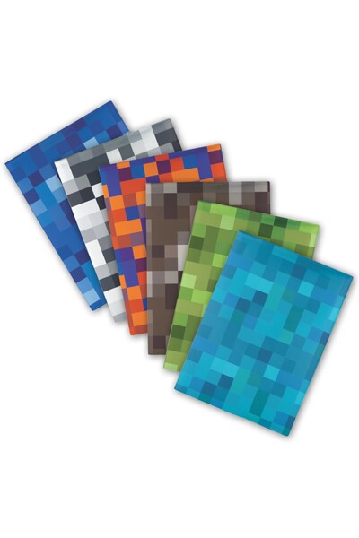 Book Sleeves A4: Pixelated - Assorted (Pack of 6)