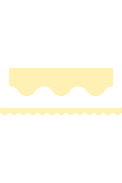 Pastel Yellow - Scalloped Border (Pack of 12)