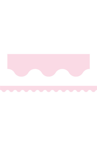 Pastel Pink - Scalloped Border (Pack of 12)