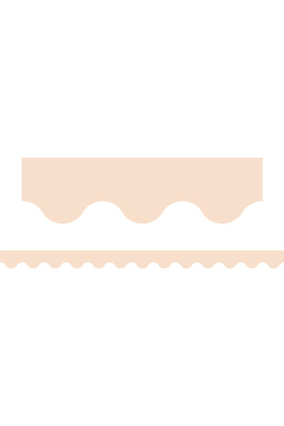 Pastel Beige - Scalloped Border (Pack of 12)