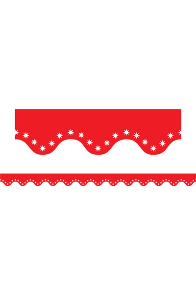 Red Scalloped Restickable Border