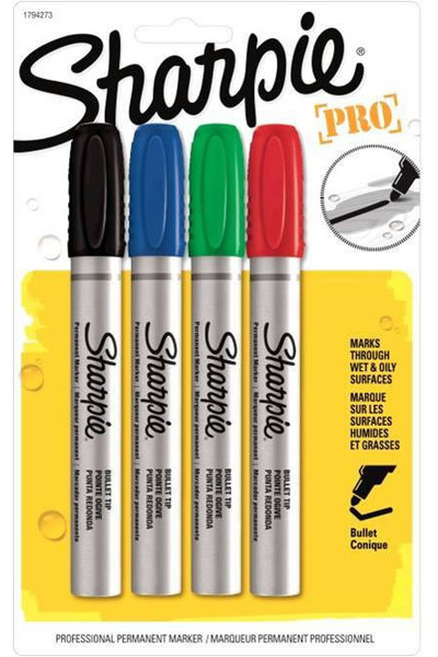 Sharpie Markers - Aluminium Bullet: Assorted (Pack of 4)