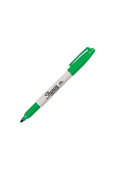 Sharpie Markers - Permanent (Fine Point): Green (Box of 12)