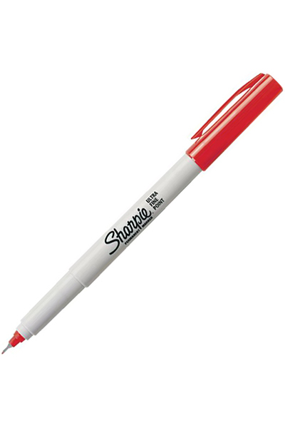 Sharpie Marker: Ultra Fine - Red 0.3mm (Box of 12)