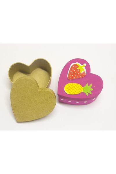 Little Paper Mache Mini Box - Heart (Pack of 6)