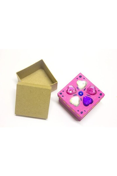 Little Paper Mache Mini Box - Square (Single)