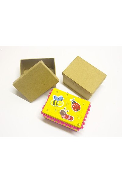 Little Paper Mache Mini Box - Rectangle (Single)