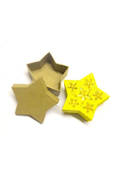 Little Paper Mache Mini Box - Star (Single)