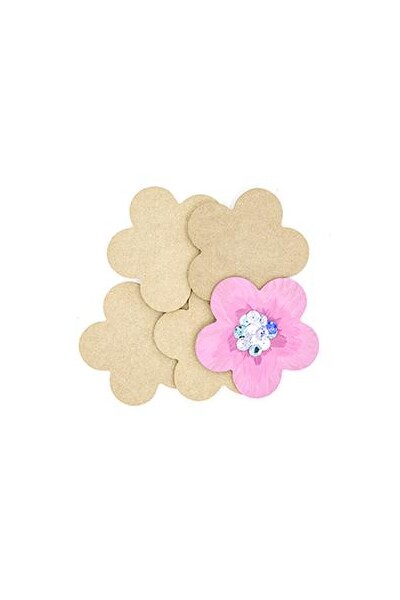 Little Wood Coaster - Flower (Pack of 5)