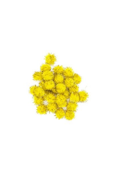 Little Pom Poms - Glitter: Yellow (Pack of 50)