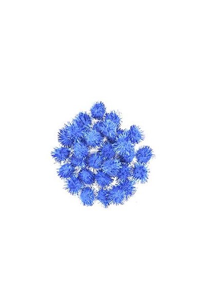 Little Pom Poms - Glitter: Blue (Pack of 50)