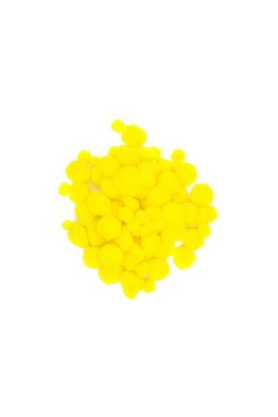 Little Pom Poms Assorted - Yellow (Pack of 100)