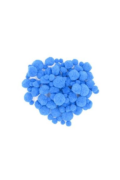Little Pom Poms Assorted - Blue (Pack of 100)