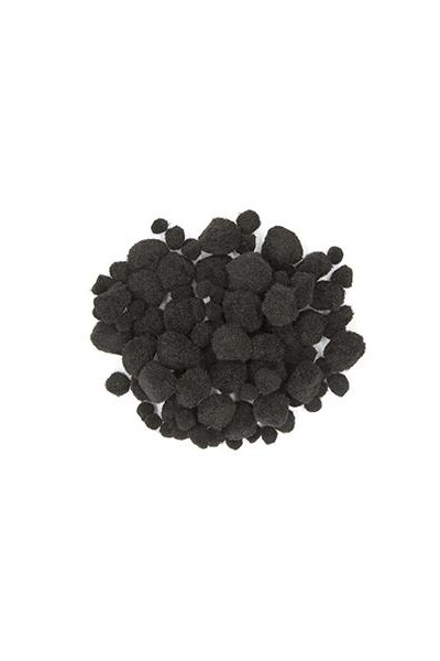 Little Pom Poms Assorted - Black (Pack of 100)