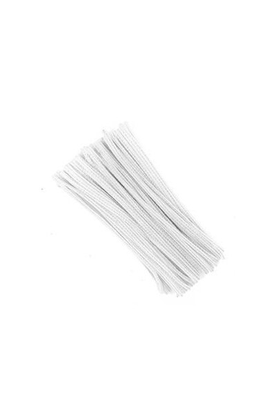 Little Chenille Sticks - White (300 x 6mm): Pack of 100
