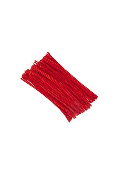 Little Chenille Sticks - Red (300 x 6mm): Pack of 100