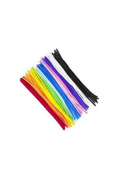 Little Chenille Sticks - Assorted (300 x 6mm): Pack of 100