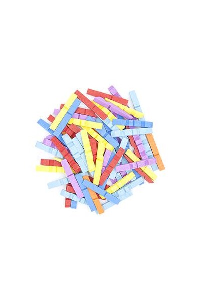 Little Wood Pegs - Half: Coloured (Pack of 50)