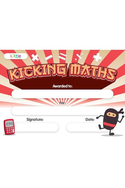 Little Certificate - Kicking Maths: A5 (Pack of 10)
