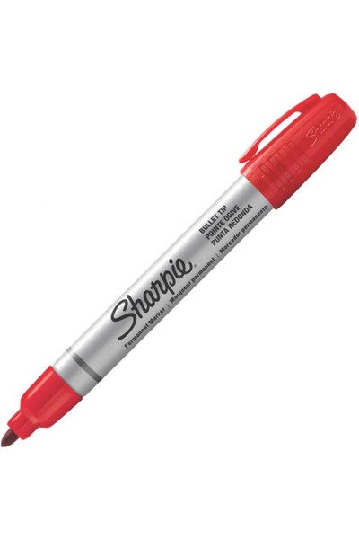 Sharpie Markers - Metal Barrel (1.5mm) Bullet Tip: Red (Box of 12)