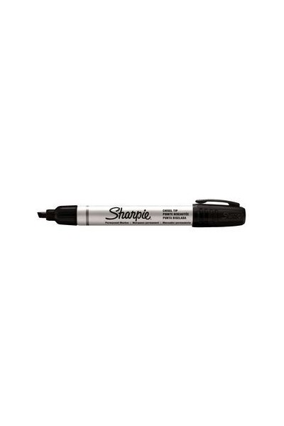 Sharpie Markers - Metal Barrel (2.5mm) Chisel Tip: Black (Box of 12)