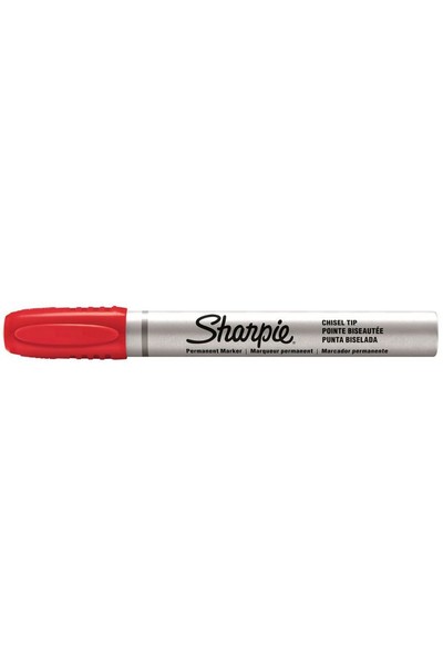 Sharpie Markers - Metal Barrel (2.5mm) Chisel Tip: Red (Box of 12)