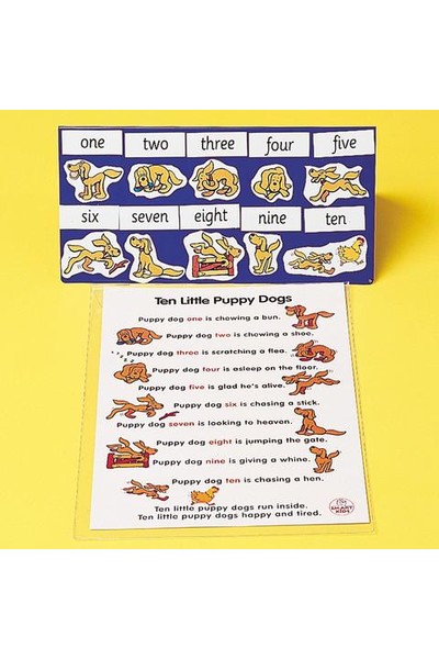 Magnetic Numeracy Rhymes - Ten Little Puppy Dogs (A3)