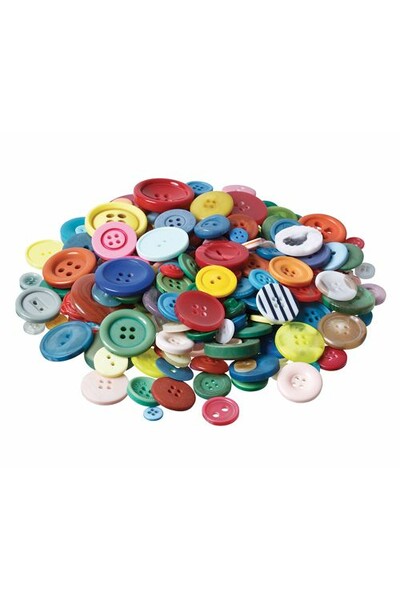 Basics - Buttons: Assorted Colours (Tub of 600g)
