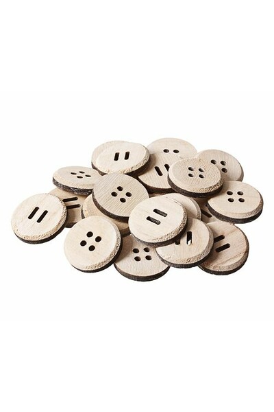Large Wooden Buttons - Pack of 25