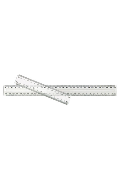 Sovereign School Ruler - 30cm: Clear Plastic (Box of 25)
