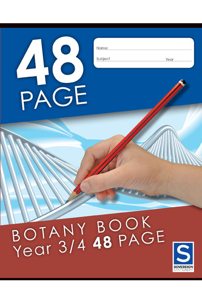 Sovereign Botany Book (225x175mm) - Year 3/4 Ruled: 48 Pages (Pack of 20)