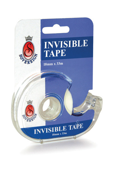 Sovereign Invisible Tape - 18mmx33m: On Dispenser (Box of 12)