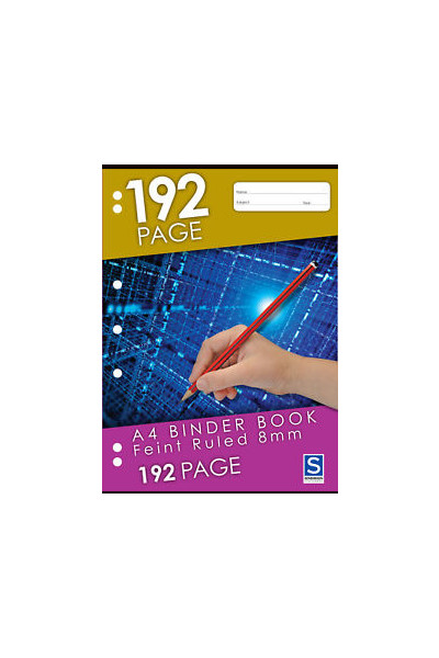 Sovereign Binder Book (A4) - 8mm Ruled: 192 Pages (Pack of 10)