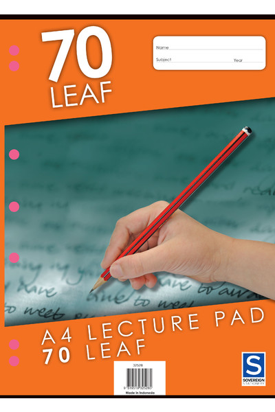 Sovereign Lecture Pad (A4) - 7mm Ruled: 70 Leaf (Pack of 10)