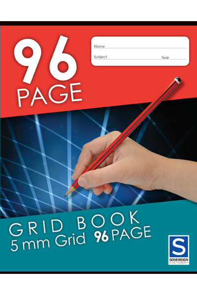 Sovereign Grid Book (225x175mm) - 5mm Grid: 96 Pages (Pack of 10)