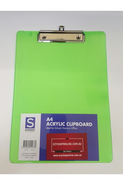Sovereign Clipboard (A4) - Acrylic: Green