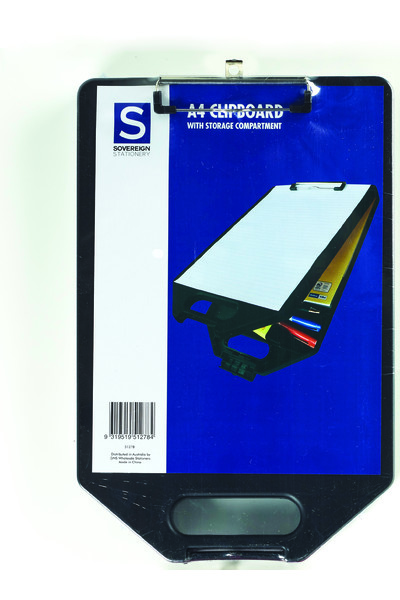 Sovereign Clipboard (A4) with Storage - Assorted Colours