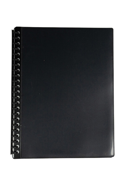 GNS Display Book - A4 Refillable Insert Clear Front Black: 20 Page (Single)