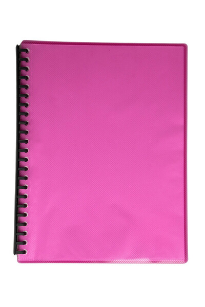 GNS Display Book - A4 Refillable Gloss Pink: 20 Page (Single)