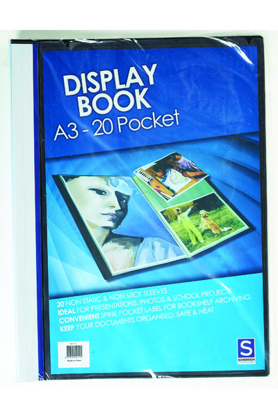 Sovereign Display Book (A3) - Insert Cover Black (20 Pocket)